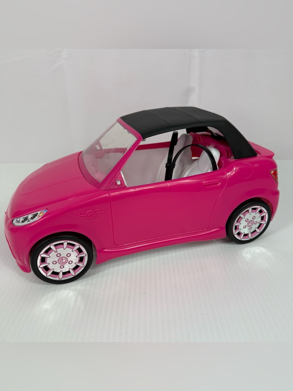 Mattel Barbie Car Wash Design Studio 2014 Pink w/ Black Removable Roof CKP80